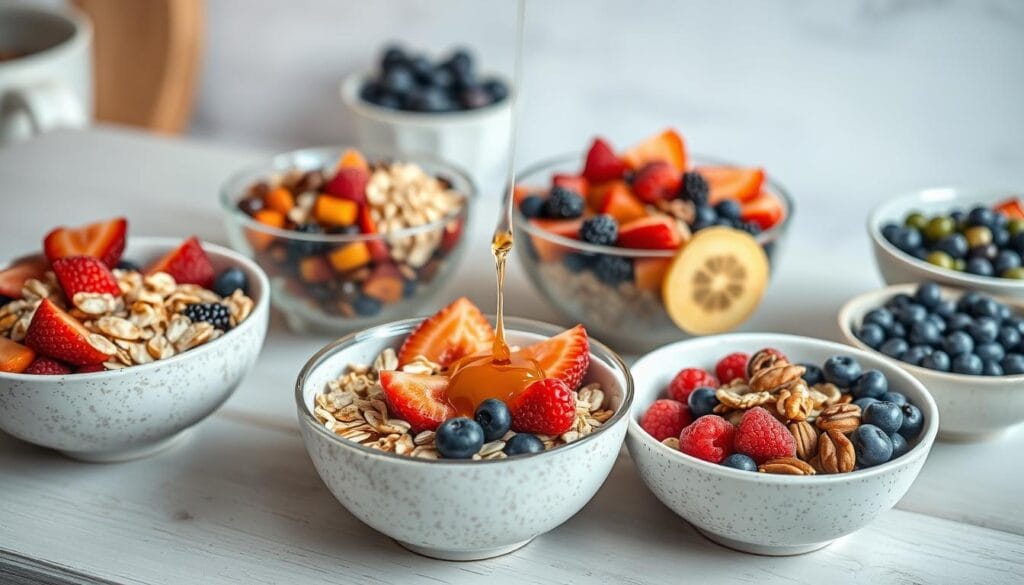 Fiber-rich breakfast bowls