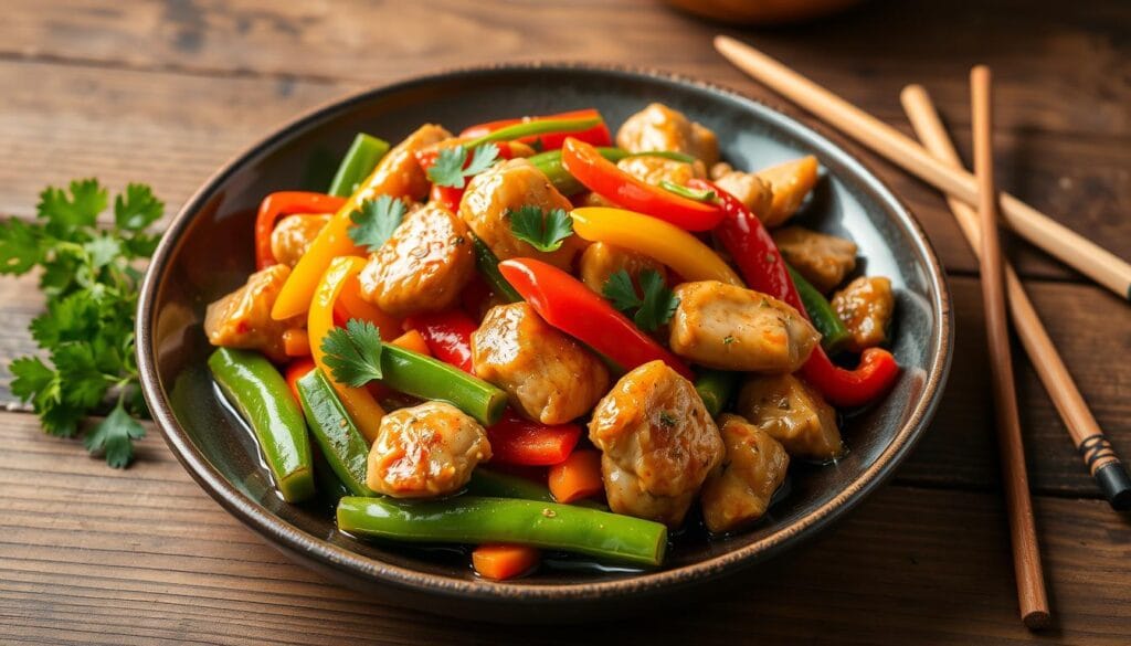 ginger garlic chicken stir-fry