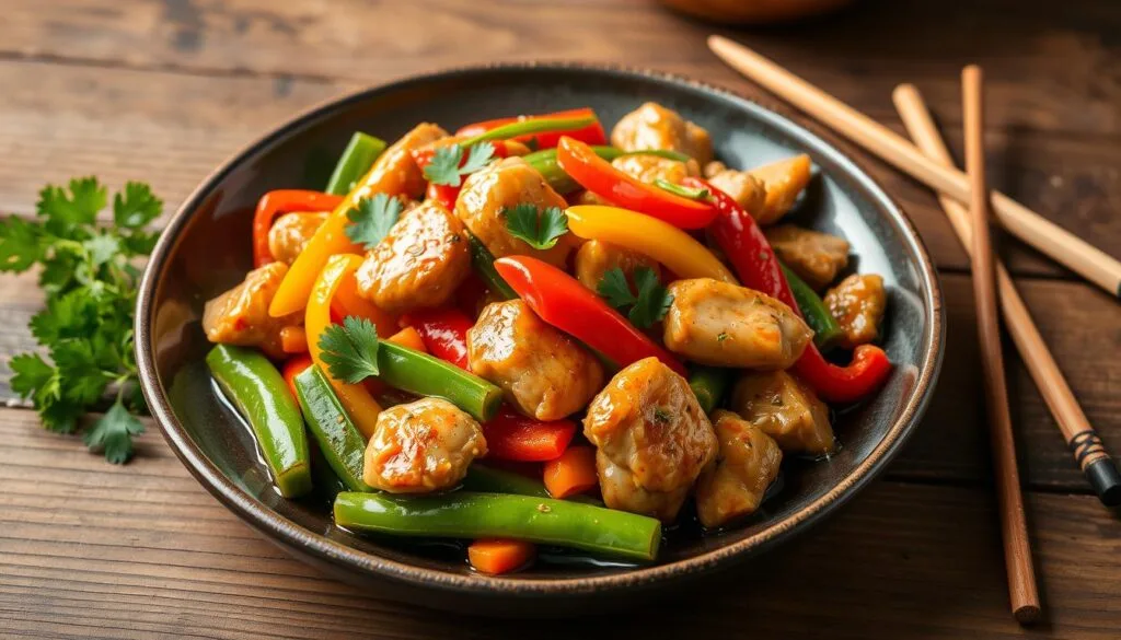 ginger garlic chicken stir-fry