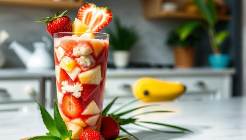 strawberry pineapple cauliflower smoothie