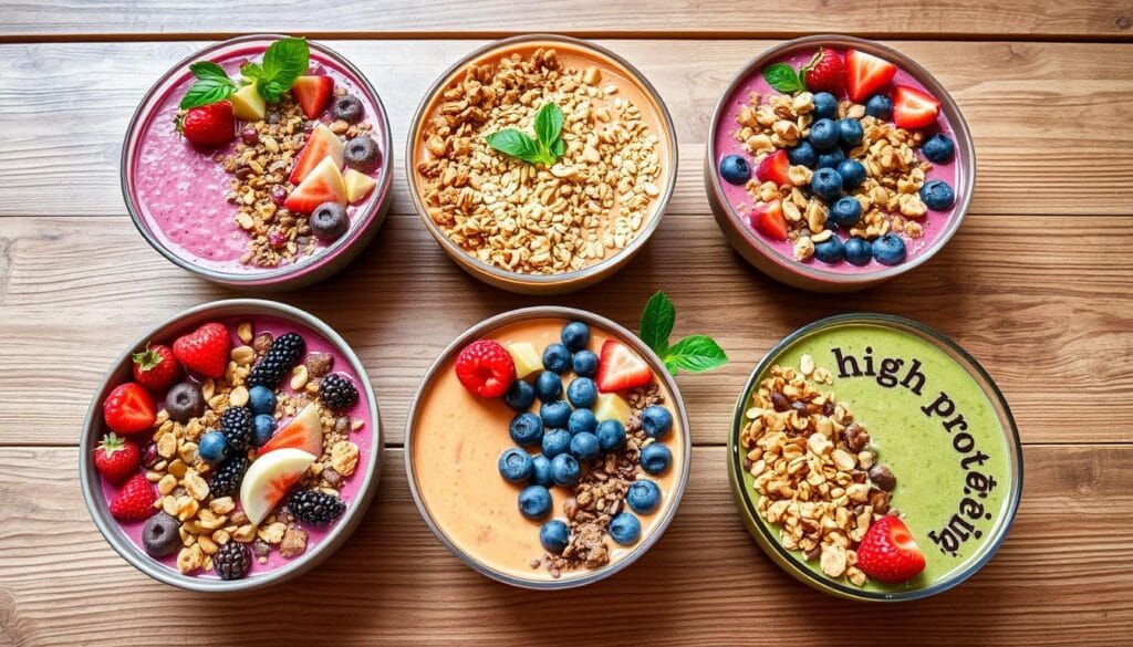 High-protein smoothie bowls