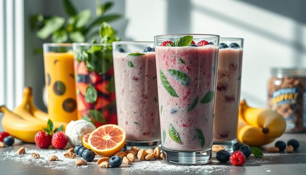 Protein-rich drinks in smoothies