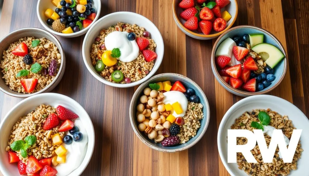 Quick healthy meal prep for breakfast bowls