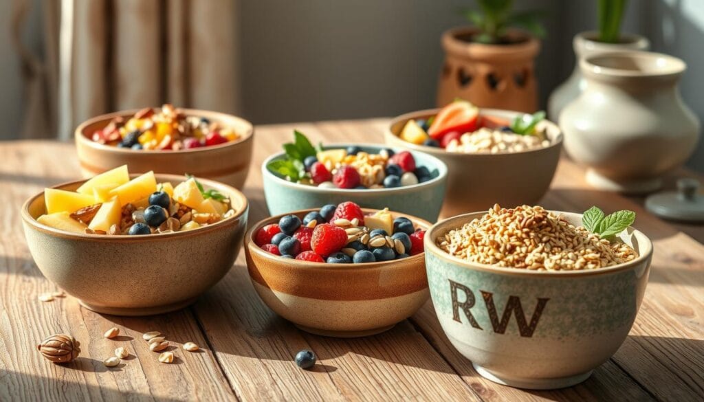 Whole grain breakfast bowls