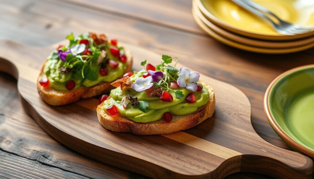 unique avocado toast presentations